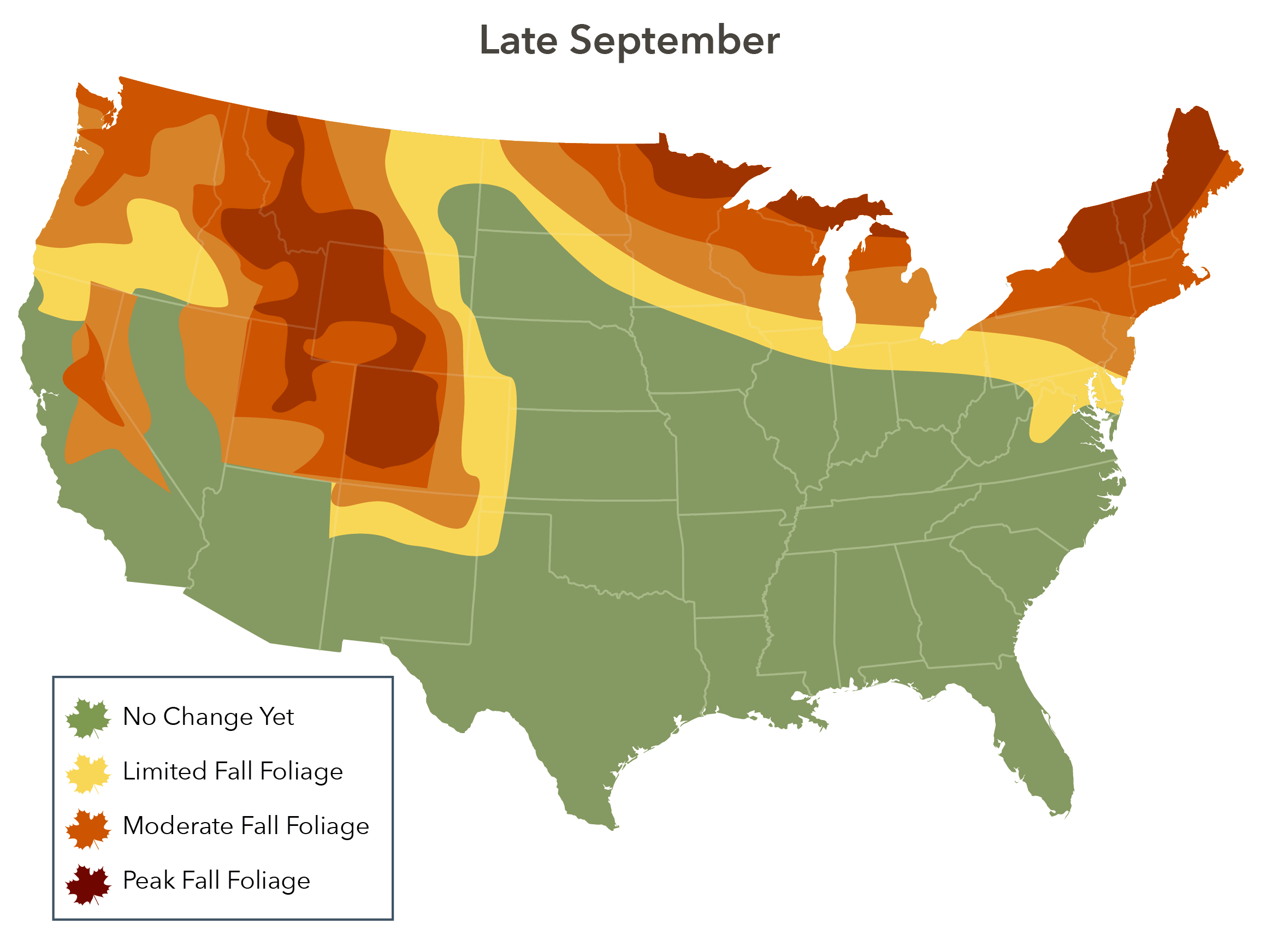 Peak Foliage Estimates Map