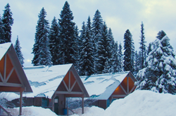 Image of Cabins in the Snow (Photo by: Taylor Wrigley, STE)